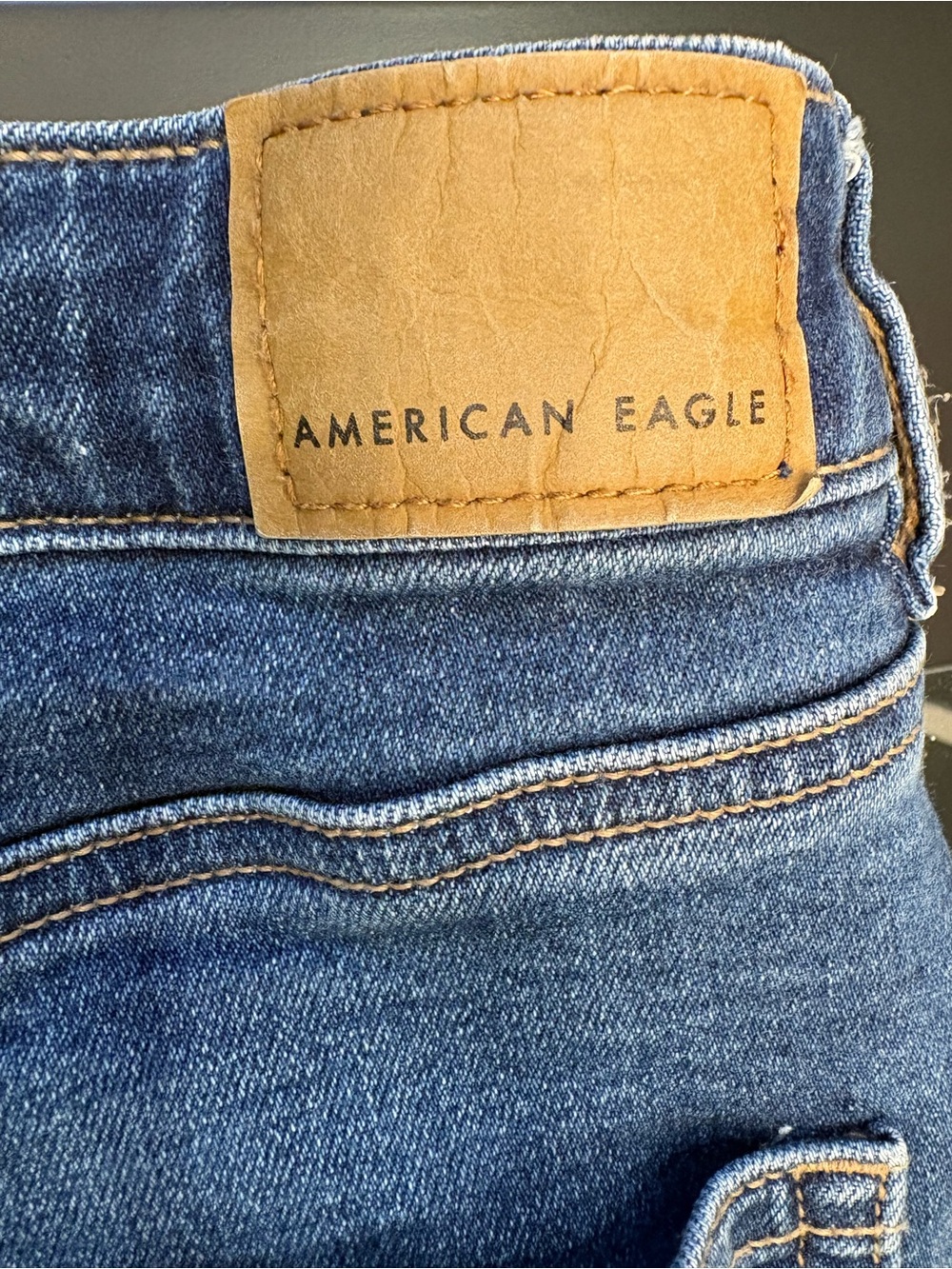 American Eagle Outfitters Stretch Mom Jeans in Medium Blue Wash - Picture 7 of 12